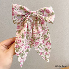 Load image into Gallery viewer, Polka Dot Floral Print Hair Clips Girls Daisy Bow Hairpin Pastoral Retro Style Barrettes Big Bowknot Hairpin Hair Accessories