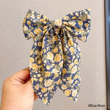Load image into Gallery viewer, Polka Dot Floral Print Hair Clips Girls Daisy Bow Hairpin Pastoral Retro Style Barrettes Big Bowknot Hairpin Hair Accessories