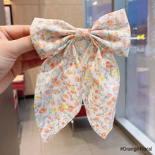 Load image into Gallery viewer, Polka Dot Floral Print Hair Clips Girls Daisy Bow Hairpin Pastoral Retro Style Barrettes Big Bowknot Hairpin Hair Accessories