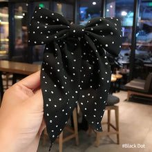 Load image into Gallery viewer, Polka Dot Floral Print Hair Clips Girls Daisy Bow Hairpin Pastoral Retro Style Barrettes Big Bowknot Hairpin Hair Accessories