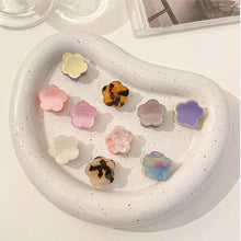 Load image into Gallery viewer, Acetate Flower Shape Small Catch Clip Color Hair Claw Bangs Clip Broken Hair Edge Clip Hairpin for Kids Hair Accessories