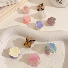 Load image into Gallery viewer, Acetate Flower Shape Small Catch Clip Color Hair Claw Bangs Clip Broken Hair Edge Clip Hairpin for Kids Hair Accessories
