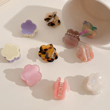 Load image into Gallery viewer, Acetate Flower Shape Small Catch Clip Color Hair Claw Bangs Clip Broken Hair Edge Clip Hairpin for Kids Hair Accessories