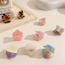 Load image into Gallery viewer, Acetate Flower Shape Small Catch Clip Color Hair Claw Bangs Clip Broken Hair Edge Clip Hairpin for Kids Hair Accessories