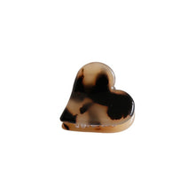 Load image into Gallery viewer, Retro Acetate Heart Shape Small Catch Clip Color Hair Claw Bangs Clip Broken Hair Edge Clip Hairpin
