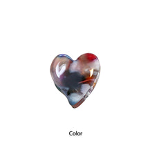 Load image into Gallery viewer, Retro Acetate Heart Shape Small Catch Clip Color Hair Claw Bangs Clip Broken Hair Edge Clip Hairpin