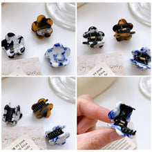 Load image into Gallery viewer, Chic Acetate Flower Shape Small Catch Clip Color Hair Claw Bangs Clip Broken Hair Edge Clip Hairpin
