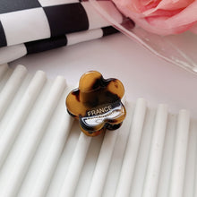 Load image into Gallery viewer, Chic Acetate Flower Shape Small Catch Clip Color Hair Claw Bangs Clip Broken Hair Edge Clip Hairpin