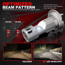 Load image into Gallery viewer, 2Pcs H7 Mini LED Canbus With Fan Headlight Lights 6000K 20000LM Bulb CSP Lamps for Automobiles 80W