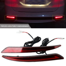 Load image into Gallery viewer, Pair LED Rear Bumper Reflector Driving Tail Brake Taillight Style Red Light Turning Lights For 2013 - 2016 Ford Fusion Mondeo