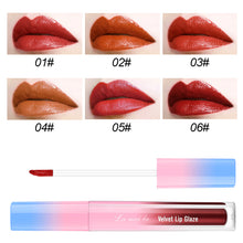 Load image into Gallery viewer, 6 Colors Velvet Lip Glaze Waterproof Long Lasting Lipstick Matte Lip Gloss Moisturizing Lip Tint Lip Stick Lip Cosmetics