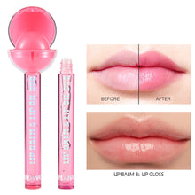 Load image into Gallery viewer, 2 in 1 Lollipop Lip Balm Color Changing Moisturizing Lipstick Lip Gloss Natural Lasting Lip Stick Glaze Lip Primer Makeup Lip Care Oil