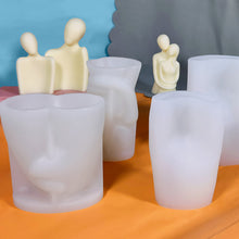 Load image into Gallery viewer, DIY Warm Hug Family Candle Silicone Mold 3D Romantic Couple Portrait Lovers Silicone Candle Mold Wedding Gifts Craft Home Decor Supplies
