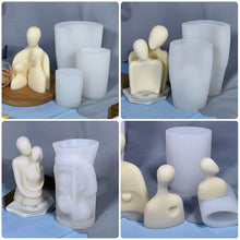 Load image into Gallery viewer, DIY Warm Hug Family Candle Silicone Mold 3D Romantic Couple Portrait Lovers Silicone Candle Mold Wedding Gifts Craft Home Decor Supplies