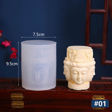 Load image into Gallery viewer, Guanyin Buddha Statue Candle Silicone Mold Silicone Candle Mold Gifts Craft Supplies Home Decor Supplies