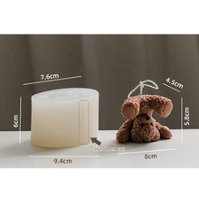 Load image into Gallery viewer, Inverted Bear Candle Silicone Mold 3D Bear DIY Scented Candle Plaster Decoration Mold Gifts Craft Supplies Home Decor