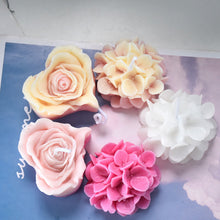 Load image into Gallery viewer, Hydrangea Rose Candle Silicone Mold DIY Flowers Candle Making Soap Resin Chocolate Mold Valentine's Birthday Gifts Craft Home Decor