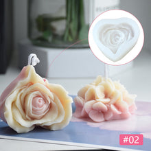 Load image into Gallery viewer, Hydrangea Rose Candle Silicone Mold DIY Flowers Candle Making Soap Resin Chocolate Mold Valentine's Birthday Gifts Craft Home Decor