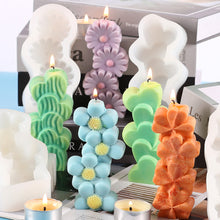 Load image into Gallery viewer, 3D Flower Silicone Candle Mold Aesthetic New Handmade DIY Pillar Scented Candles Making Kit Chocolate Cake Fondant Mould