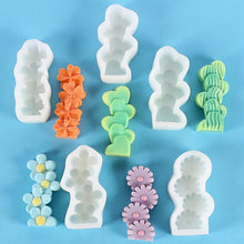 Load image into Gallery viewer, 3D Flower Silicone Candle Mold Aesthetic New Handmade DIY Pillar Scented Candles Making Kit Chocolate Cake Fondant Mould