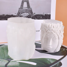 Load image into Gallery viewer, 3D Woman Portrait Candle Silicone Mold Goddess Head Silicone Candle Mold Aroma Soy Wax Clay Handmade Mold for Home Decor