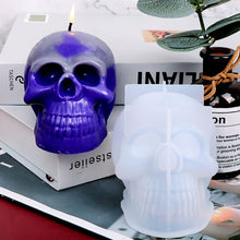 Load image into Gallery viewer, Large Skull Shape Silicone Candle Mold for Handmade Home Desktop Decoration Gypsum Epoxy Resin Aromatherapy Candle Mould