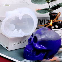 Load image into Gallery viewer, Large Skull Shape Silicone Candle Mold for Handmade Home Desktop Decoration Gypsum Epoxy Resin Aromatherapy Candle Mould