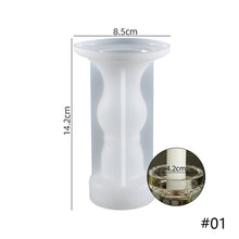 Load image into Gallery viewer, Roman Solid Column Candle Holder Silicone Molds 3D Stripe Pillars Decoration Molds For Resin Wedding Home Table Decor