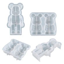 Load image into Gallery viewer, DIY Cartoon Violent Bear Figure Plaster Candle Mould Beabrick Bear Candle Silicone Mold Crystal Epoxy Resin Mold Gifts Craft Home Decor Supplies