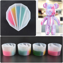 Load image into Gallery viewer, Silicone Color Cup Split Color Mixing Cup Toning Dispensing Cup DIY Craft Casting Tool Fluid Art Split Cups Jewelry Making Tools
