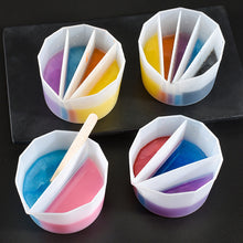 Load image into Gallery viewer, Silicone Color Cup Split Color Mixing Cup Toning Dispensing Cup DIY Craft Casting Tool Fluid Art Split Cups Jewelry Making Tools