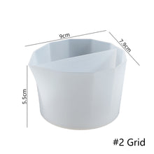 Load image into Gallery viewer, Silicone Color Cup Split Color Mixing Cup Toning Dispensing Cup DIY Craft Casting Tool Fluid Art Split Cups Jewelry Making Tools