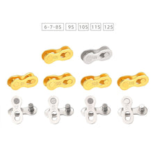 Load image into Gallery viewer, 2Pcs 6/7/8/9/10/12 Speed Bicycle Chain Connector Lock Quick Link Road Bike Magic Buckle Master Bicycle Joint Cycling Parts Gold