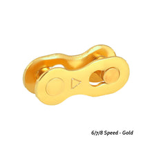 Load image into Gallery viewer, 2Pcs 6/7/8/9/10/12 Speed Bicycle Chain Connector Lock Quick Link Road Bike Magic Buckle Master Bicycle Joint Cycling Parts Gold