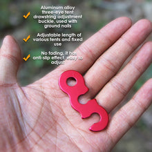 Load image into Gallery viewer, 10Pcs Adjustable Camping Tent Cord Rope Buckle Tensioners Fastener Kit Wind Rope Stopper Buckle Outdoor Camping Tents Securing