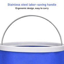 Load image into Gallery viewer, 9/11/13L Multifunctional Portable Folding Bucket with Bag Outdoor Car Wash Fishing Backpack Camping Hiking Trip Cleaning Tool