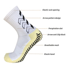Load image into Gallery viewer, Men Women Anti-slip Soccer Socks Arrow Soccer Socks Antiskid Cotton Breathable Cycling Socks Outdoor Sport Grip Football Socks