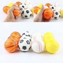 Load image into Gallery viewer, 3Pcs Squeeze Ball Children Toy Football Basketball Baseball Tennis Slow Rising Soft Squishy Stress Relief Antistress Novelty Gag Toy