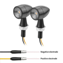 Load image into Gallery viewer, 2Pcs 12V Mini Motorcycle LED Turn Signal Light Bullet Moto flashing Light Clignotant Moto Led Fit for Kawasaki Suzuki Yamaha