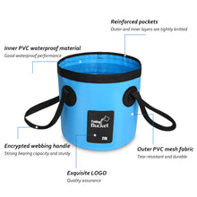 Load image into Gallery viewer, 12L/20L Portable bucket Outdoor Water Bags Folding Bucket Travel Water Storage Bag Washbasin Fishing Bait Bucket Tackle Tools