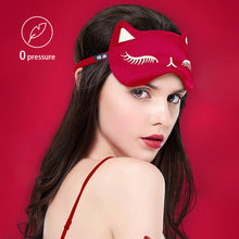 Load image into Gallery viewer, Double-sided Fox Imitation Silk Sleep Mask The Night Women Men Adult Relax Nap Eye Cover Lunch Break Travel Health Blindfolds