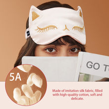 Load image into Gallery viewer, Double-sided Fox Imitation Silk Sleep Mask The Night Women Men Adult Relax Nap Eye Cover Lunch Break Travel Health Blindfolds