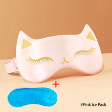 Load image into Gallery viewer, Double-sided Fox Imitation Silk Sleep Mask The Night Women Men Adult Relax Nap Eye Cover Lunch Break Travel Health Blindfolds