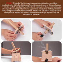 Load image into Gallery viewer, 5Pcs Moxibustion Sticks Moxa Roll Burner Box Chinese Medicines Moxas Therapy Acupuncture Massage Warm Uterus Stomach Health