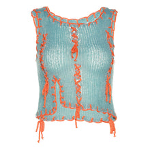 Load image into Gallery viewer, Contrast Color Summer Sexy Slim Fit Short Cropped Navel Tank Top Knitted Vest Women T-shirt