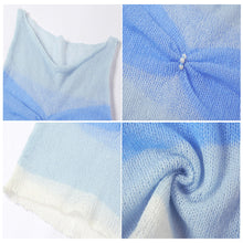Load image into Gallery viewer, Summer See-through Sleeveless Loose Shirt Women Knitted Tops Fashion Contrast Color Round Neck Slim Vest