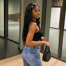 Load image into Gallery viewer, Sexy Women Two-piece Slim Tight Sleeveless Tube Crop Top Navel Smocked Vest + Slim Skirt Casual Solid Color Suit
