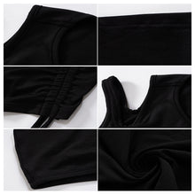 Load image into Gallery viewer, Sexy Women Two-piece Slim Tight Sleeveless Tube Crop Top Navel Smocked Vest + Slim Skirt Casual Solid Color Suit