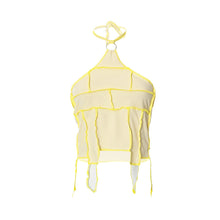 Load image into Gallery viewer, Summer Ins Lace-up Halterneck Sexy Cropped Tank Top Backless Casual Fashion Solid Color Navel Tassel Tops Vest