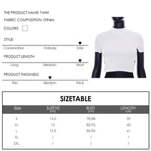 Load image into Gallery viewer, Large Area Open Back Chain Short Sleeve T-shirt Street Style Hot Girl Solid Color Backless Slim Sexy White Tops